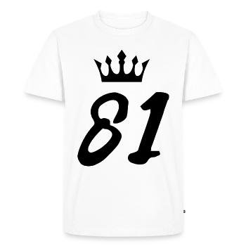 81 Number crown - Men's Premium Organic T-Shirt - white - Front - Nico (187cm)