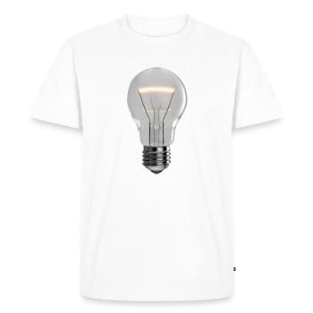 Ampoule à filament - T-shirt Premium bio Homme - blanc - Devant - Nico (187cm)