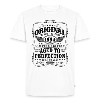 1994 Vintage Born Vintage Rétro Anniversaire - T-shirt Premium bio Homme - blanc - Devant - Nico (187cm)