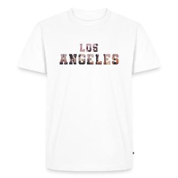 Los Angeles California - T-shirt Premium bio Homme - blanc - Devant - Nico (187cm)