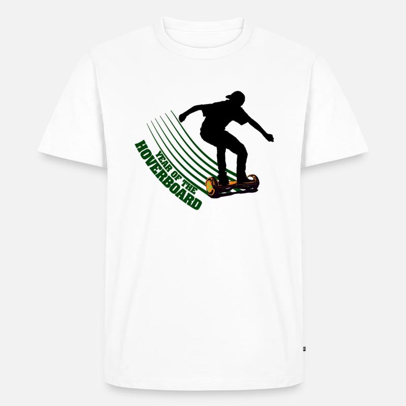 Jahr des Hoverboard - Geschenkidee - Männer Premium Bio T-Shirt - Weiß