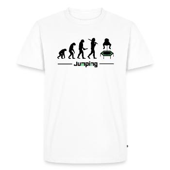 trampoline sauteuse cadeau sautant évolution - T-shirt Premium bio Homme - blanc - Devant - Nico (187cm)