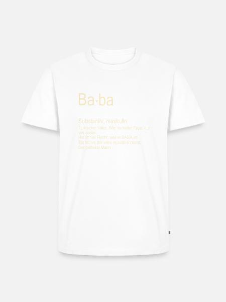 Baba Türkischer Vater Baba hediye - Männer Premium Bio T-Shirt - Weiß