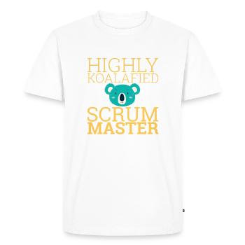"Scrum Master Koalafied | " Scrum Master"" - Men's Premium Organic T-Shirt - white - Front - Nico (187cm)