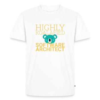 Software Architect Koalafied| Software Architecture - Men's Premium Organic T-Shirt - white - Front - Nico (187cm)