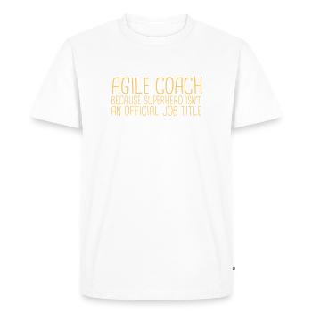 "Agile Coach Superhero | Agile" - Men's Premium Organic T-Shirt - white - Front - Nico (187cm)