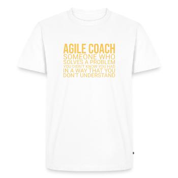 "Agile Coach Solve Problem | Agile" - Men's Premium Organic T-Shirt - white - Front - Nico (187cm)