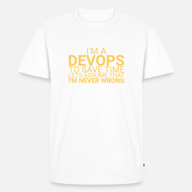 "DevOps Time | Software Development" - Men's Premium Organic T-Shirt - undefined