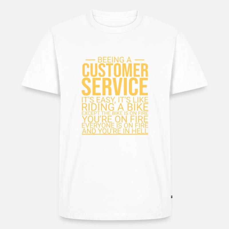 "Customer Service Hell | Service-Management" - Männer Premium Bio T-Shirt - undefined