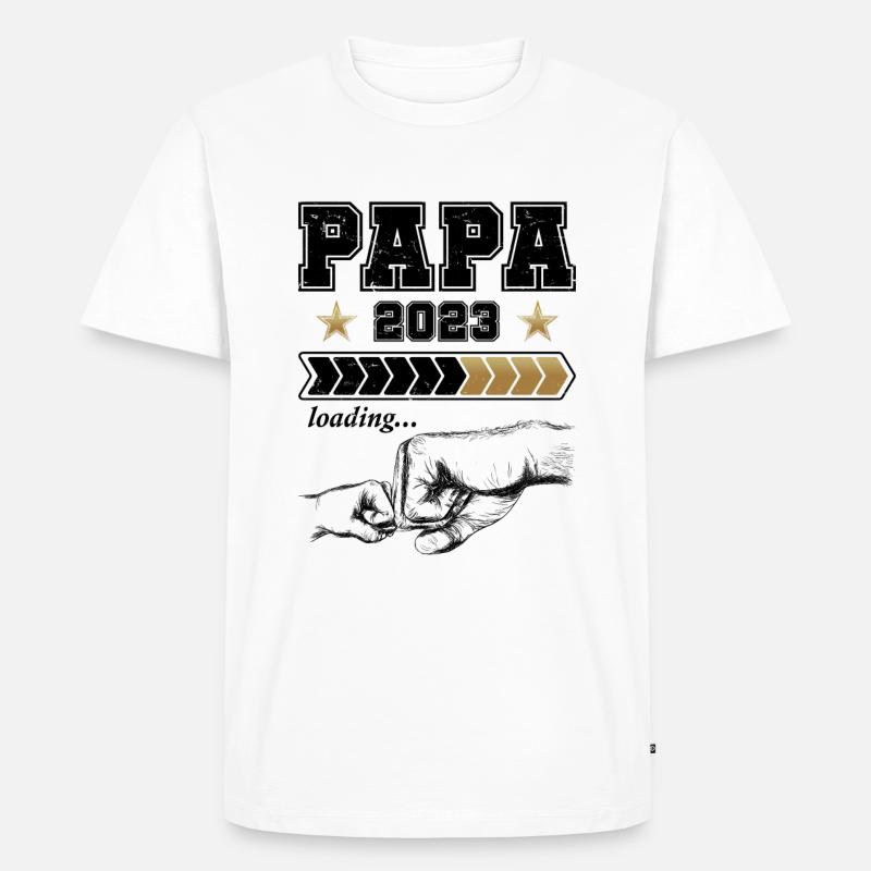 Papa Loading 2023 - Männer Premium Bio T-Shirt - Weiß