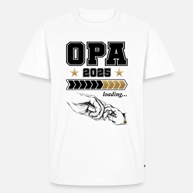 Opa 2025 Loading - Männer Premium Bio T-Shirt - Weiß