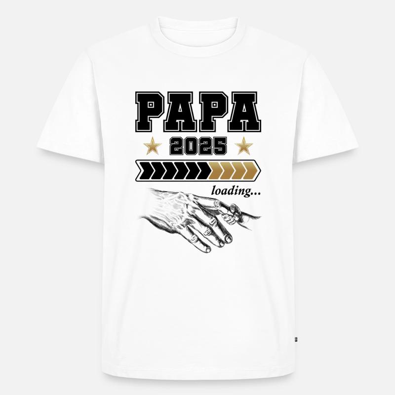 Papa Loading 2025 - Männer Premium Bio T-Shirt - Weiß