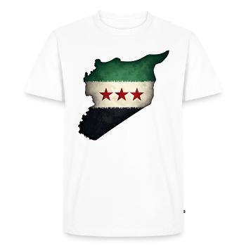 Drapeau Syrie - T-shirt Premium bio Homme - blanc - Devant - Nico (187cm)
