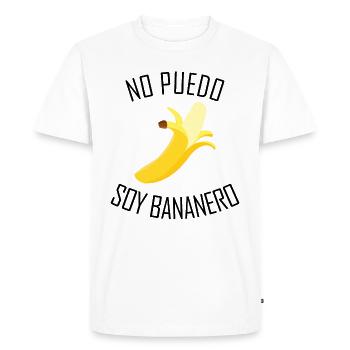J'peux pas j'ai Banane - Version Espagnol - T-shirt Premium bio Homme - blanc - Devant - Nico (187cm)