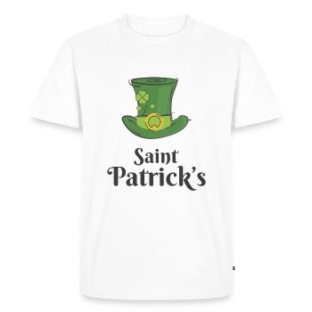 St. Patrick's - Shamrock - T-shirt Premium bio Homme - blanc - Devant - Nico (187cm)