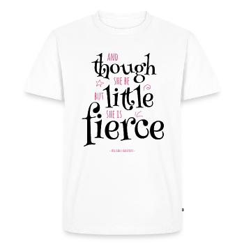 Though She Be But Little She Is Fierce Shakespeare - T-shirt Premium bio Homme - blanc - Devant - Nico (187cm)