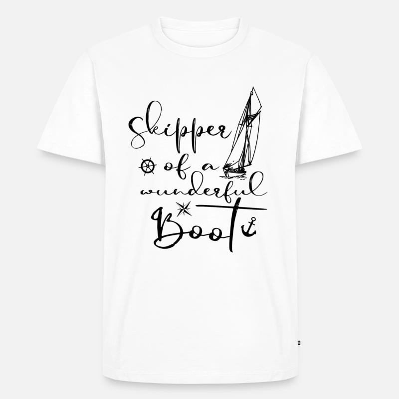 Skipper - Männer Premium Bio T-Shirt - Weiß