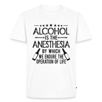 Alcohol anesthesia - Men's Premium Organic T-Shirt - white - Front - Nico (187cm)