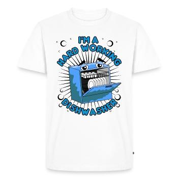 Hard-working dishwasher - Men's Premium Organic T-Shirt - white - Front - Nico (187cm)