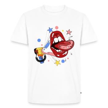 Pop Art - Men's Premium Organic T-Shirt - white - Front - Nico (187cm)