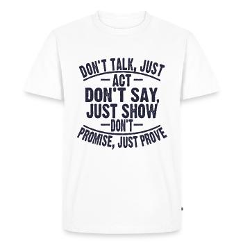 Ne parlez pas - T-shirt Premium bio Homme - blanc - Devant - Nico (187cm)