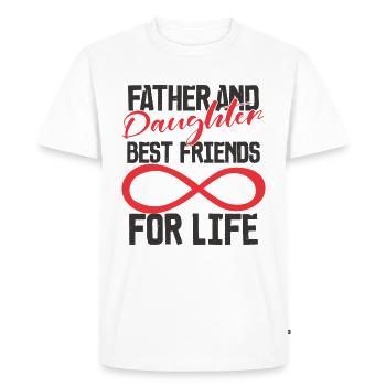 Amitié Père Fille - T-shirt Premium bio Homme - blanc - Devant - Nico (187cm)