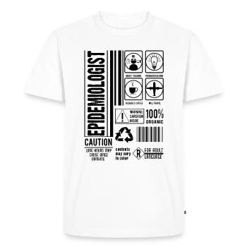 Journée des épidémiologistes - T-shirt Premium bio Homme - blanc - Devant - Nico (187cm)