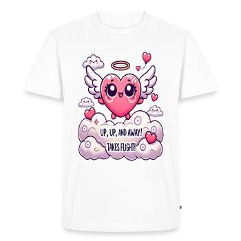 L’amour prend de l’ampleur - T-shirt Premium bio Homme - blanc - Devant - Nico (187cm)