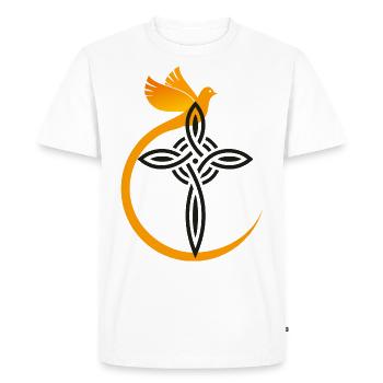 Eglise catholique Bible foi Jésus Dieu chrétiens - T-shirt Premium bio Homme - blanc - Devant - Nico (187cm)