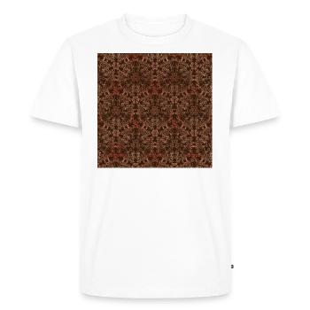 Psychedelic Mushroom Pattern - Men's Premium Organic T-Shirt - white - Front - Nico (187cm)