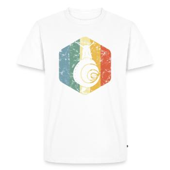 Cadeau d'escargot de coquille d'escargot cool - T-shirt Premium bio Homme - blanc - Devant - Nico (187cm)