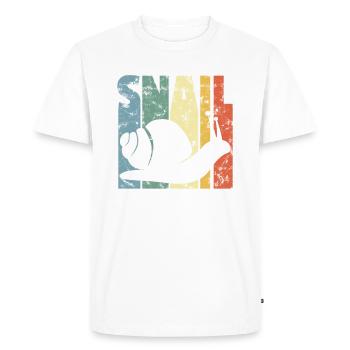 Cadeau d'escargot mignon coquille d'escargot - T-shirt Premium bio Homme - blanc - Devant - Nico (187cm)