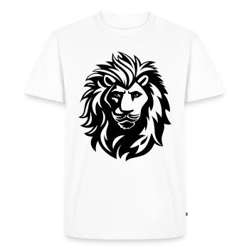 lion - Men's Premium Organic T-Shirt - white - Front - Nico (187cm)