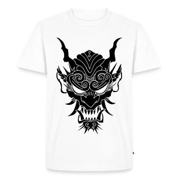 Démon gothique noir - T-shirt Premium bio Homme - blanc - Devant - Nico (187cm)