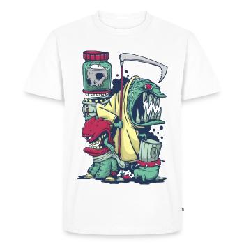 Monsters - Men's Premium Organic T-Shirt - white - Front - Nico (187cm)