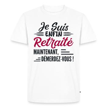 I'm Soon to Retire - Gift for Future Retirees - Men's Premium Organic T-Shirt - white - Front - Nico (187cm)