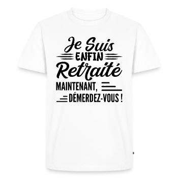 I'm Soon to Retire - Gift for Future Retirees - Men's Premium Organic T-Shirt - white - Front - Nico (187cm)