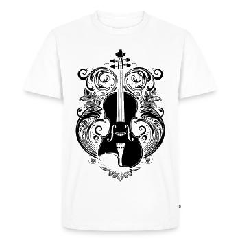 Style de dessin animé de violon - T-shirt Premium bio Homme - blanc - Devant - Nico (187cm)