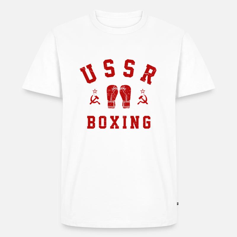 Boxen in der UdSSR - Männer Premium Bio T-Shirt - Weiß