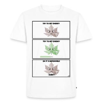 Essaie d’avoir de l’énergie - T-shirt Premium bio Homme - blanc - Devant - Nico (187cm)