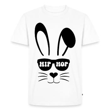 Hip Hop Bunny - T-shirt Premium bio Homme - blanc - Devant - Nico (187cm)