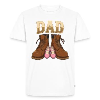 Papa d'une Fille : Le Plus Beau des Rôles - T-shirt Premium bio Homme - blanc - Devant - Nico (187cm)