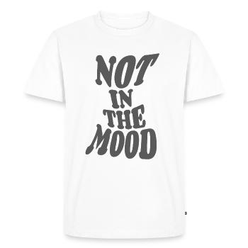 Pas dans l’humeur - humeur - funky - dire - T-shirt Premium bio Homme - blanc - Devant - Nico (187cm)