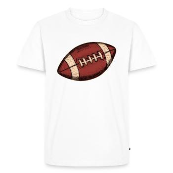 American Football Pigskin Sport USA - Men's Premium Organic T-Shirt - white - Front - Nico (187cm)