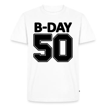 50 ans numéro de numéro de cadeau d'anniversaire spécial - T-shirt Premium bio Homme - blanc - Devant - Nico (187cm)