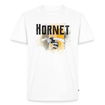 Hornet / Hornet Vintage - Men's Premium Organic T-Shirt - white - Front - Nico (187cm)