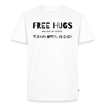 Câlins gratuits - T-shirt Premium bio Homme - blanc - Devant - Nico (187cm)