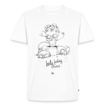 bastard - Men's Premium Organic T-Shirt - white - Front - Nico (187cm)
