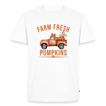 Farm Fresh Pumpkins - Men's Premium Organic T-Shirt - white - Front - Nico (187cm)