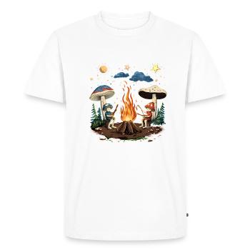 Hippie Magic Mushrooms Psilocybin Psychedelic Trip - Men's Premium Organic T-Shirt - white - Front - Nico (187cm)